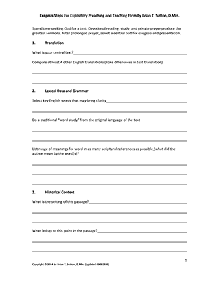 Exegesis Steps Expository Preaching
